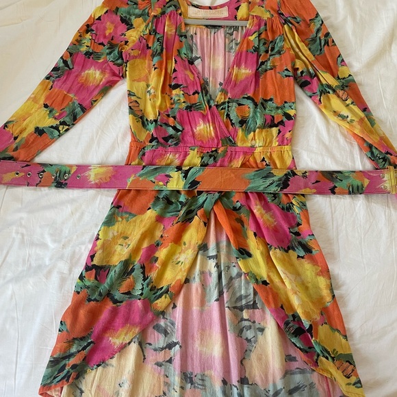 Ambrosia Mini Dress W/ Belt in Fire Floral - Picture 8 of 13